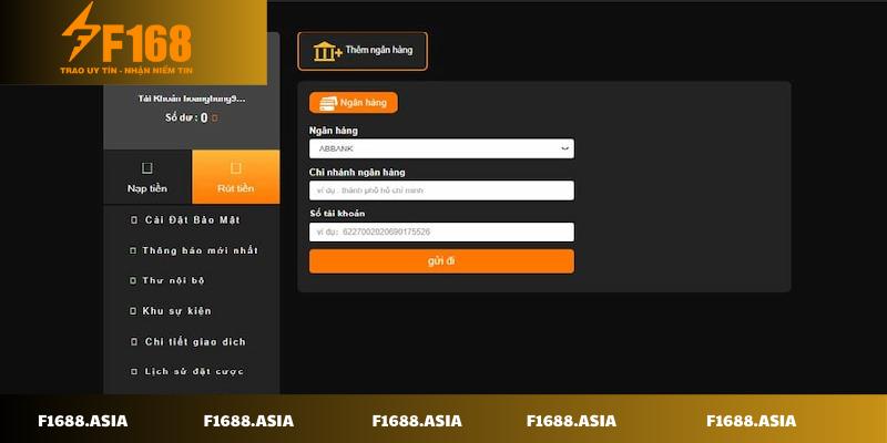 Hướng dẫn cách thực hiện giao dịch nạp tiền f168